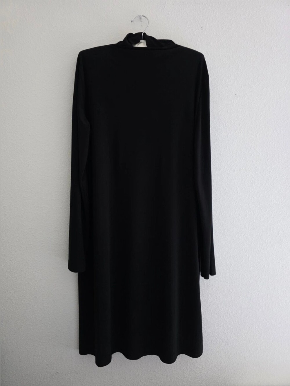 Norma Kamali Long-Sleeve Turtleneck Dress – Length: 38" In Black Size L /40 - Picture 2 of 15